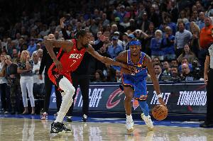 联盟净效率前五：雷霆+15.3第1 火箭11.4第2 掘金3 活塞4 马刺5