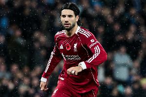 大腿，索博本赛季欧冠直接参与5球，仅次于奥斯梅恩和奥巴梅扬