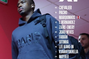 博格巴替补！巴黎vs摩纳哥首发：李刚仁K77出战，南野拓实首发