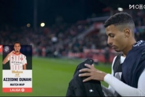 首开纪录，官方：奥纳西当选赫罗纳1-1皇马全场最佳球员