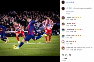 本赛季第2次罚丢点球！莱万社媒晒比赛照：主场取胜，拿下3分！