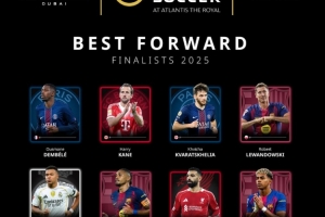 环足奖年度最佳前锋最终候选：登贝莱、凯恩、姆巴佩、亚马尔在列