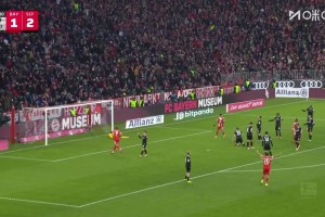 卡尔&奥利塞相互传射！奥利塞破门拜仁2-2扳平