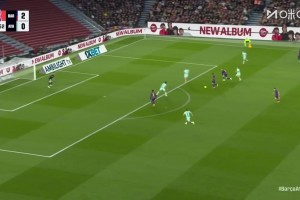 巴萨3-0领先！埃里克·加西亚抢断后直塞，费尔明破门