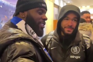 明星球迷！非洲说唱歌手赛后与里斯詹姆斯互动！